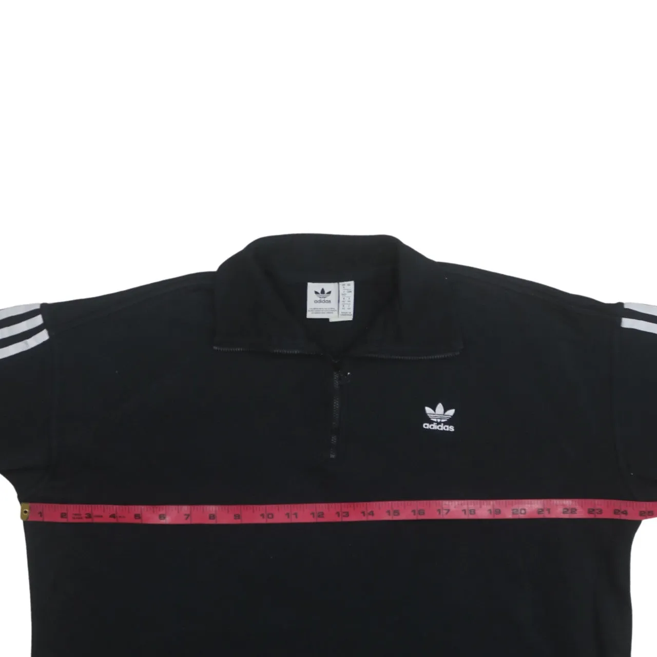 Adidas 90's Striped Sleeve Quarter Zip Sweatshirt XXLarge Black sold by Vintage Club product image thumbnail 5