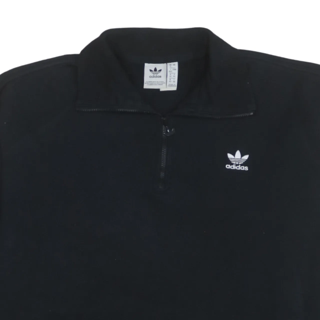 Adidas 90's Striped Sleeve Quarter Zip Sweatshirt XXLarge Black sold by Vintage Club product image thumbnail 3