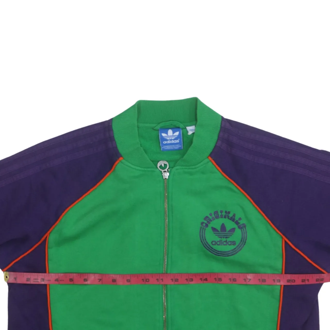 Adidas 90's Striped Sleeve Full Zip Up Sweatshirt Large Green sold by Vintage Club product image thumbnail 5