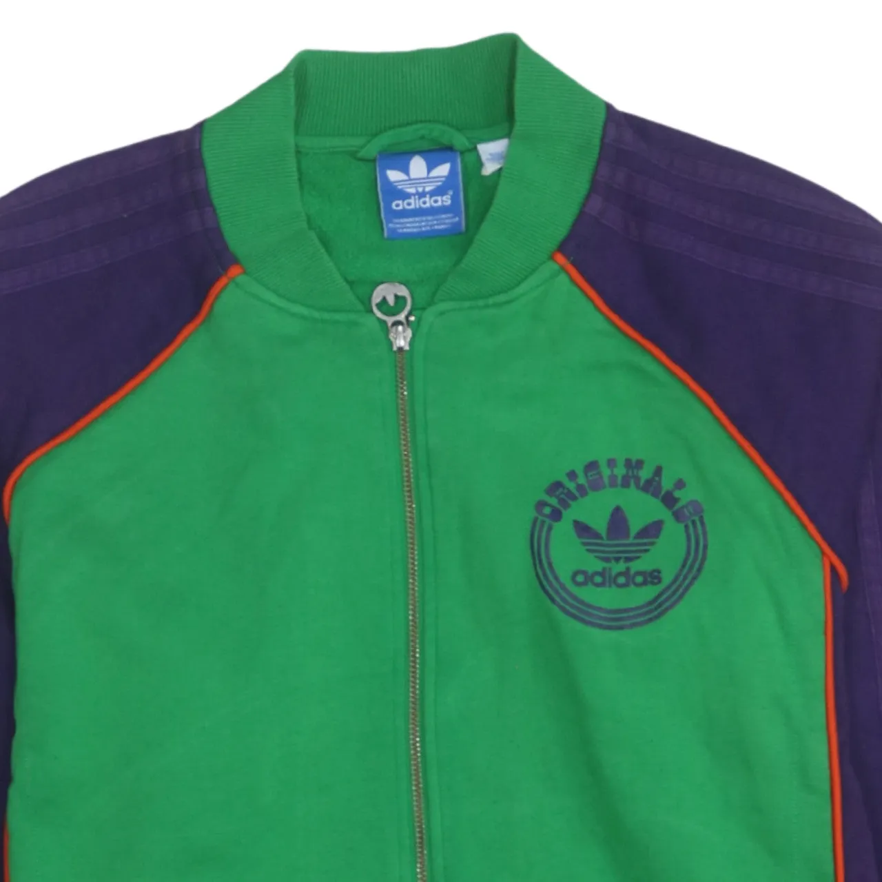 Adidas 90's Striped Sleeve Full Zip Up Sweatshirt Large Green sold by Vintage Club product image thumbnail 3
