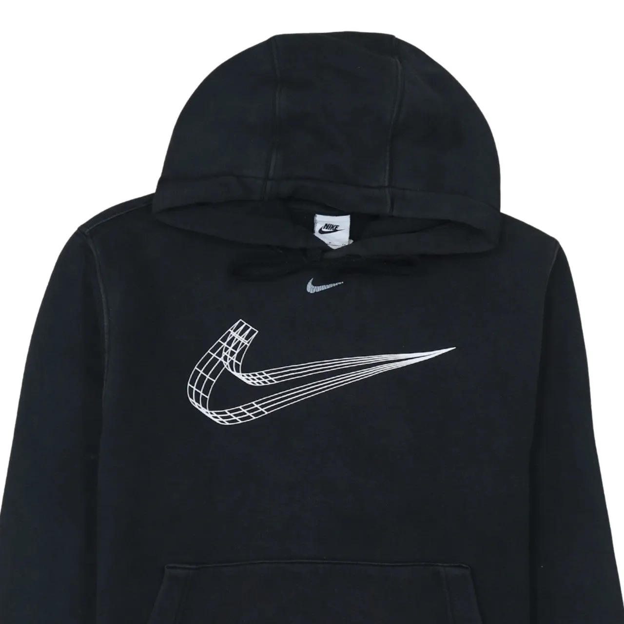 Nike 90's Center Middle Swoosh Pullover Hoodie Small Black sold by Vintage Club product image thumbnail 3