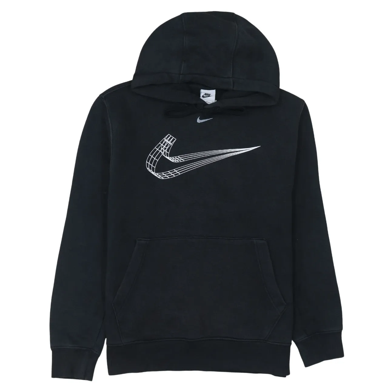 Nike 90's Center Middle Swoosh Pullover Hoodie Small Black sold by Vintage Club