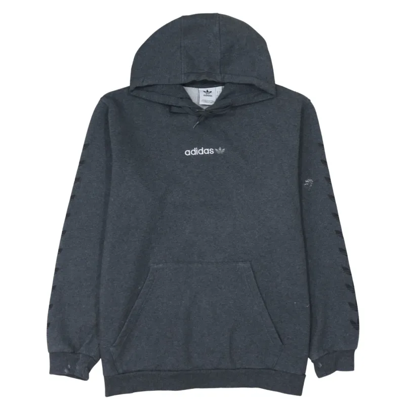 Adidas 90's Drawstring Pockets Pullover Hoodie XLarge Grey sold by Vintage Club