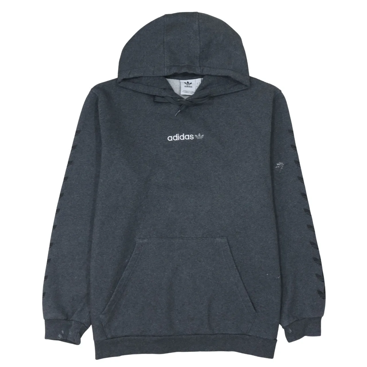 Adidas 90's Drawstring Pockets Pullover Hoodie XLarge Grey sold by Vintage Club