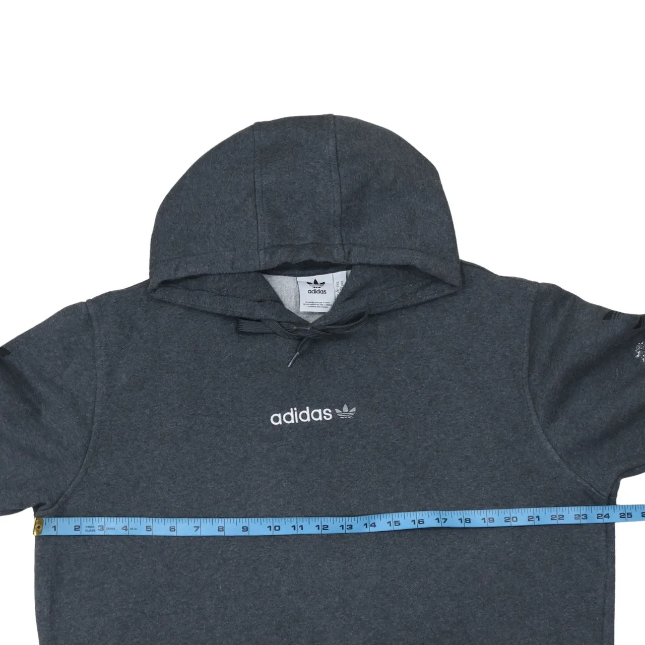 Adidas 90's Drawstring Pockets Pullover Hoodie XLarge Grey sold by Vintage Club product image thumbnail 5