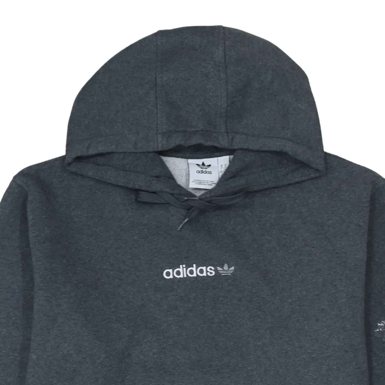 Adidas 90's Drawstring Pockets Pullover Hoodie XLarge Grey sold by Vintage Club product image thumbnail 3