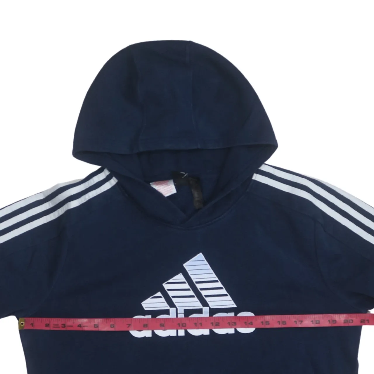 Adidas 90's Spellout Pullover Hoodie XLarge Navy Blue sold by Vintage Club product image thumbnail 5