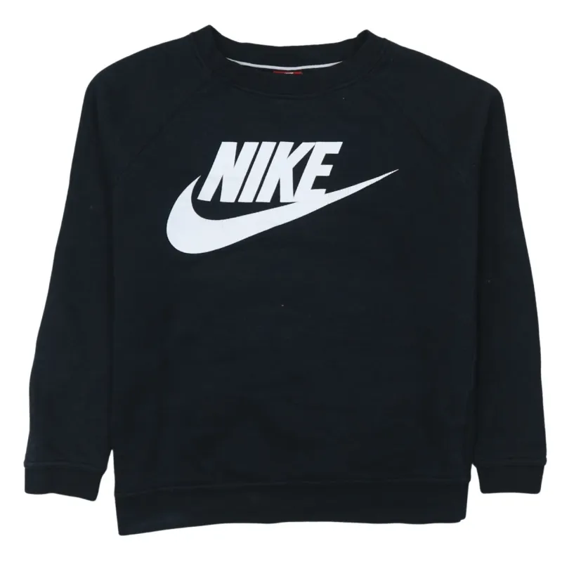Nike 90's Center Middle Swoosh Crew Neck Sweatshirt Medium Black sold by Vintage Club