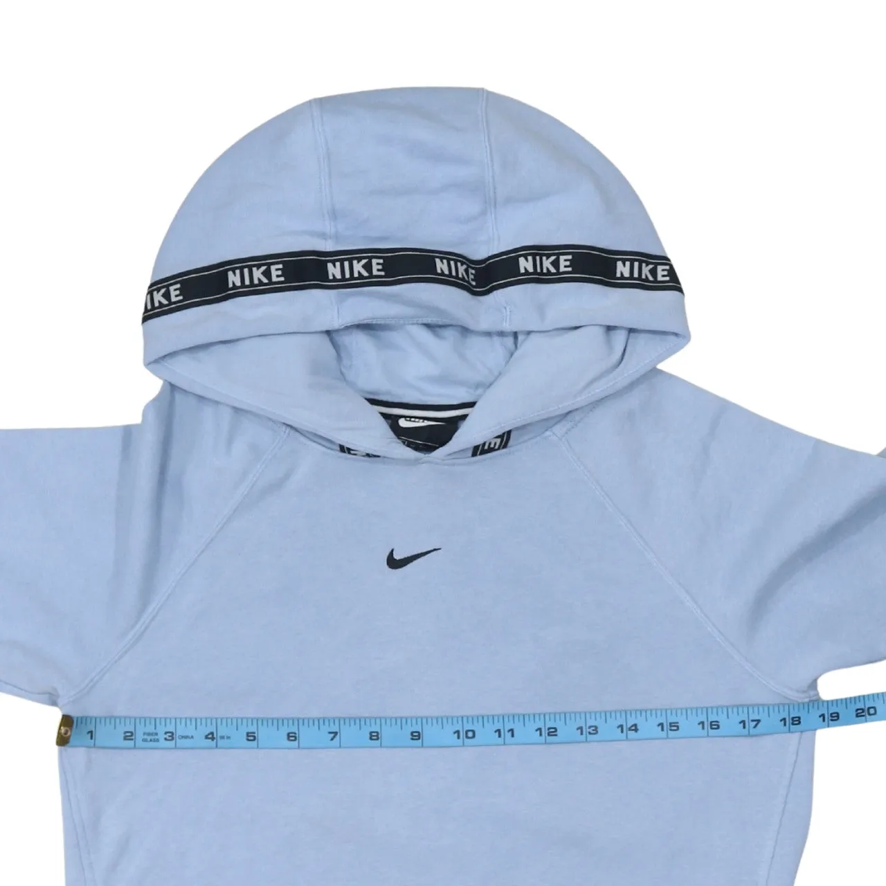 Nike 90's Center Middle Swoosh Pullover Hoodie XSmall Blue sold by Vintage Club product image thumbnail 5