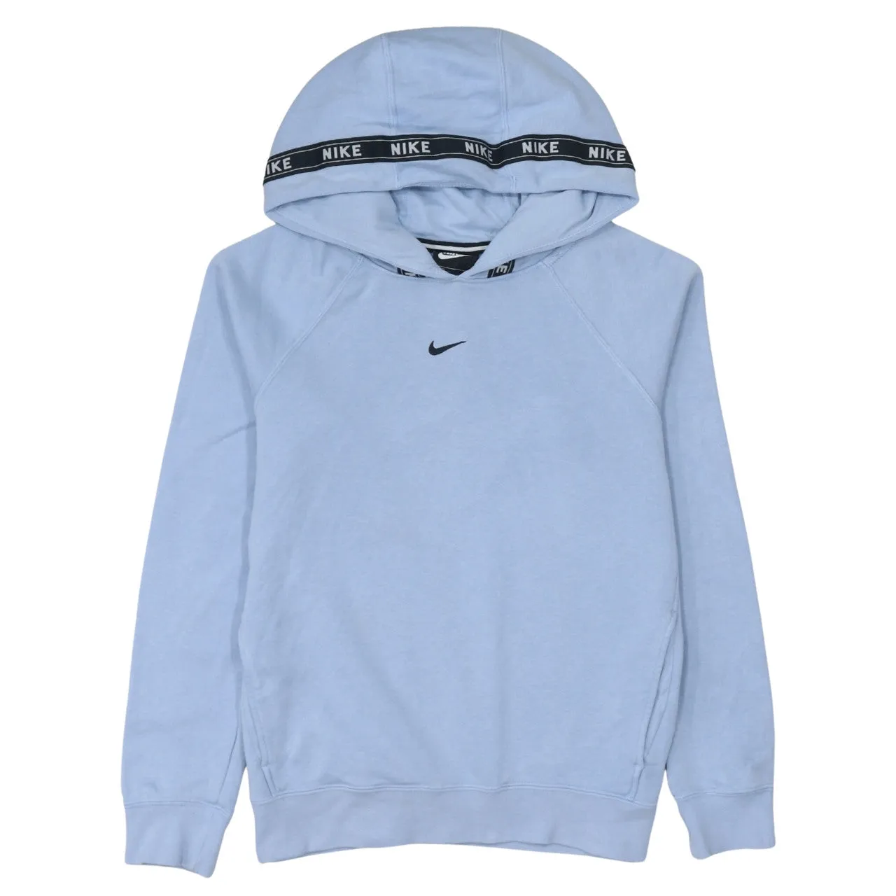 Nike 90's Center Middle Swoosh Pullover Hoodie XSmall Blue sold by Vintage Club