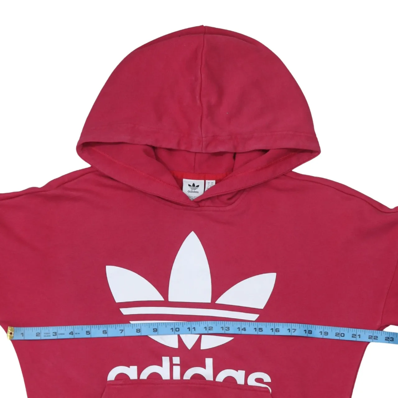 Adidas 90's Spellout Pullover Hoodie XSmall Pink sold by Vintage Club product image thumbnail 5