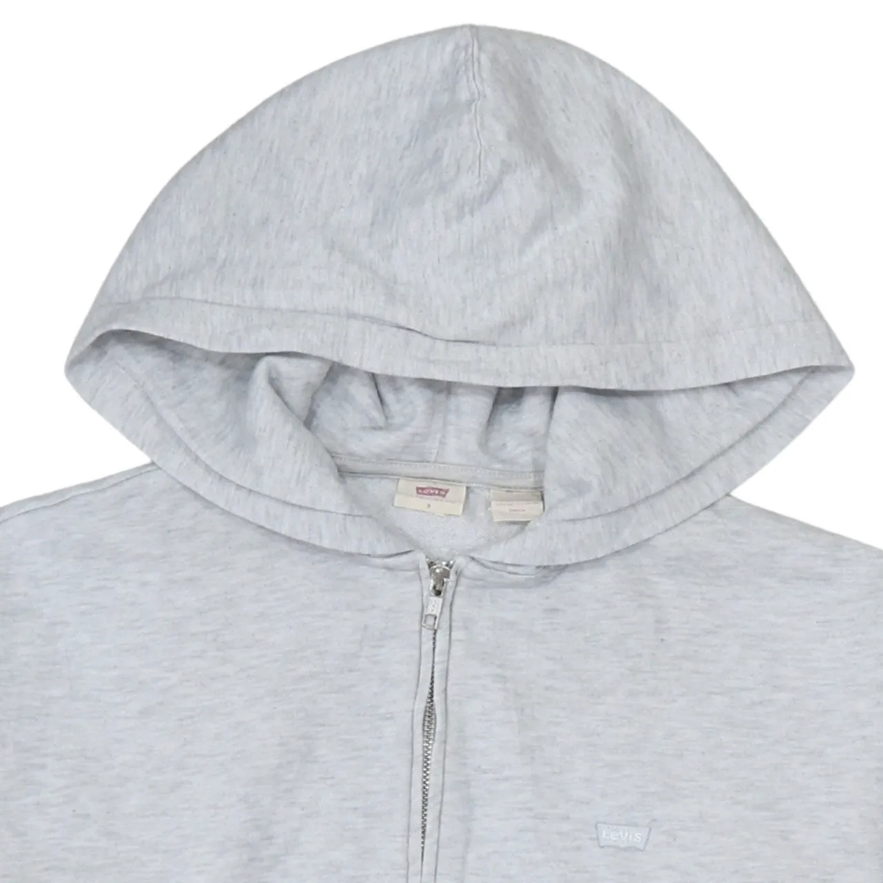 Levi's 90's Drawstring Pockets Full Zip Up Hoodie Small Grey sold by Vintage Club product image thumbnail 3