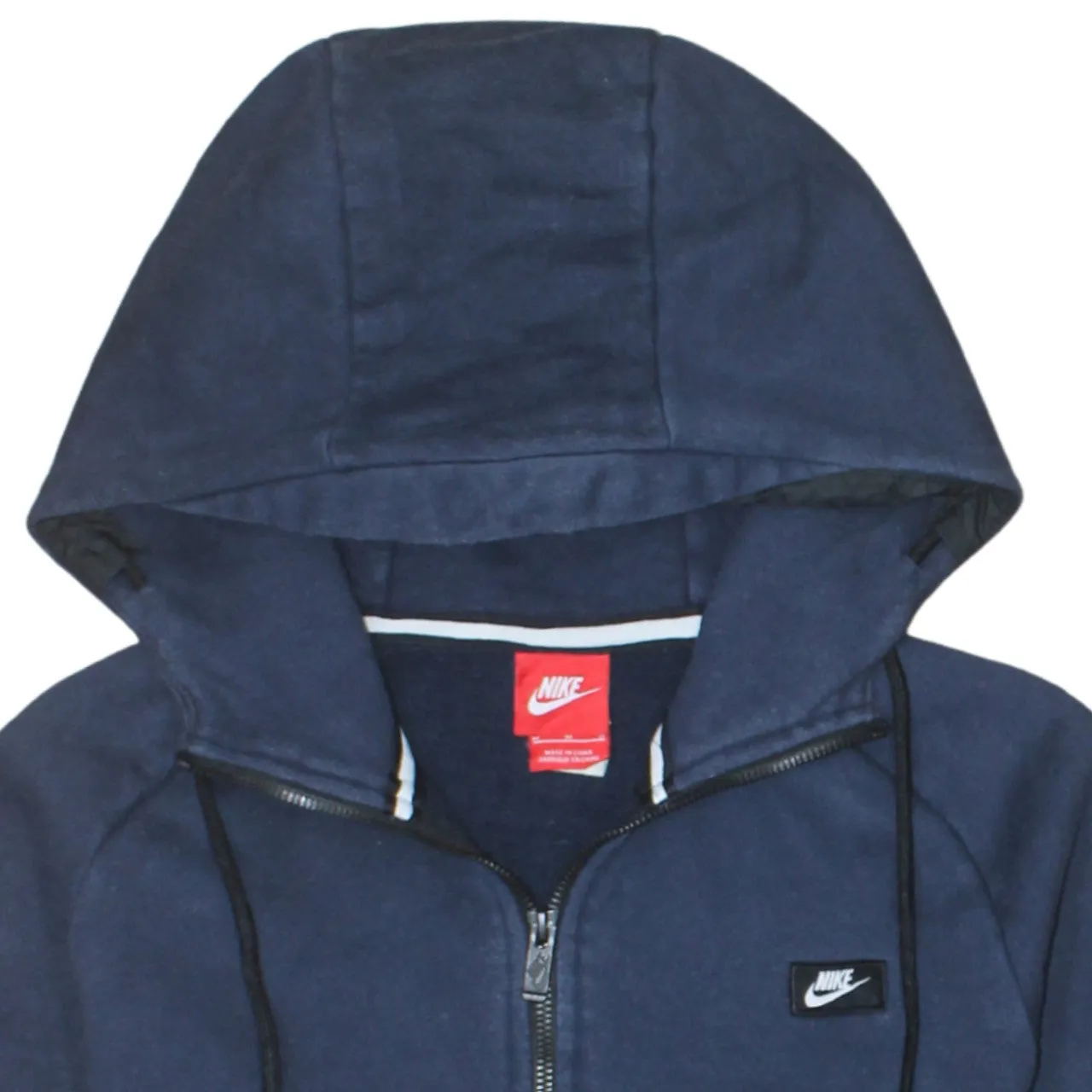 Nike 90's Swoosh Full Zip Up Hoodie Medium Navy Blue sold by Vintage Club product image thumbnail 3