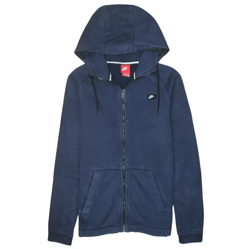 Nike 90's Swoosh Full Zip Up Hoodie Medium Navy Blue sold by Vintage Club