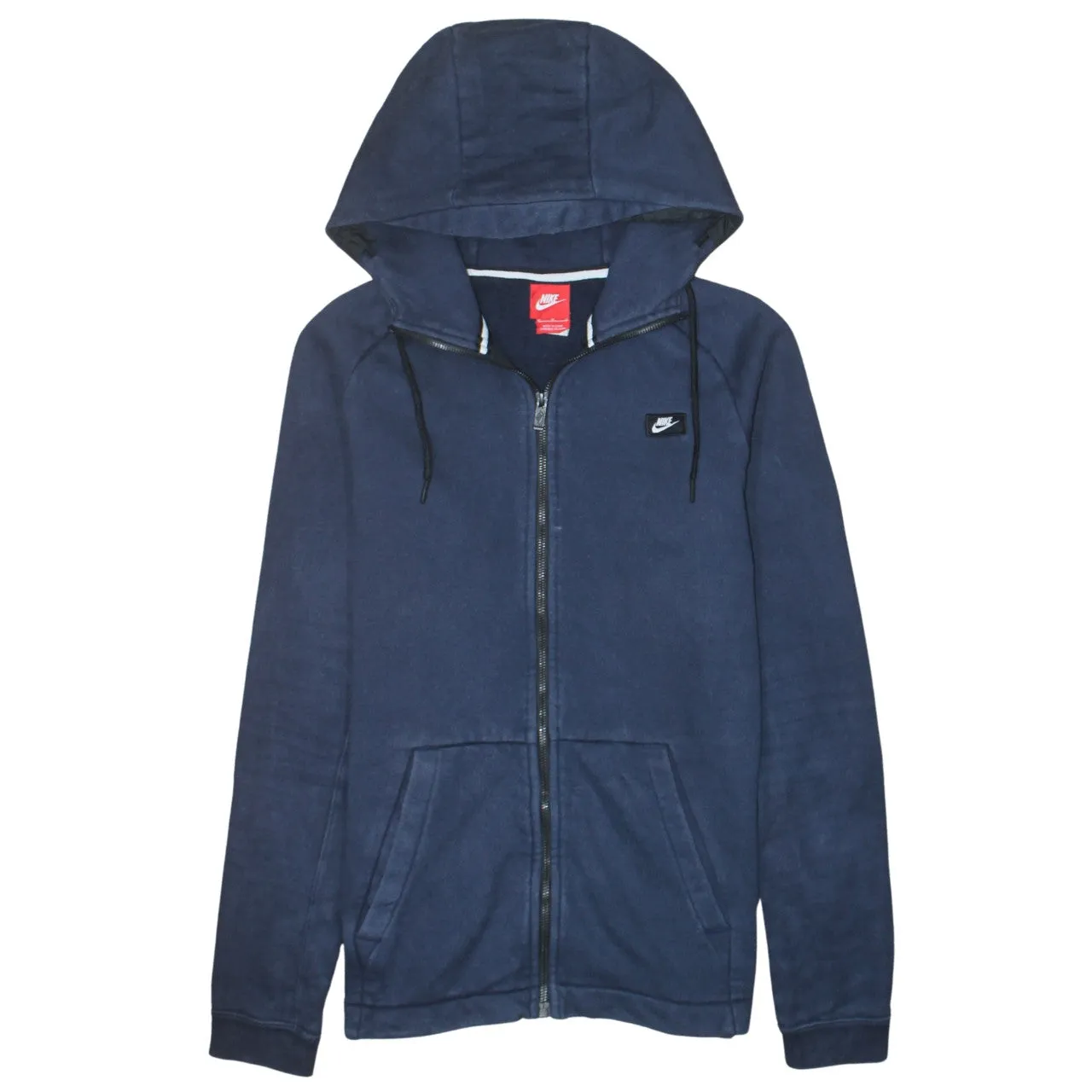 Nike 90's Swoosh Full Zip Up Hoodie Medium Navy Blue sold by Vintage Club