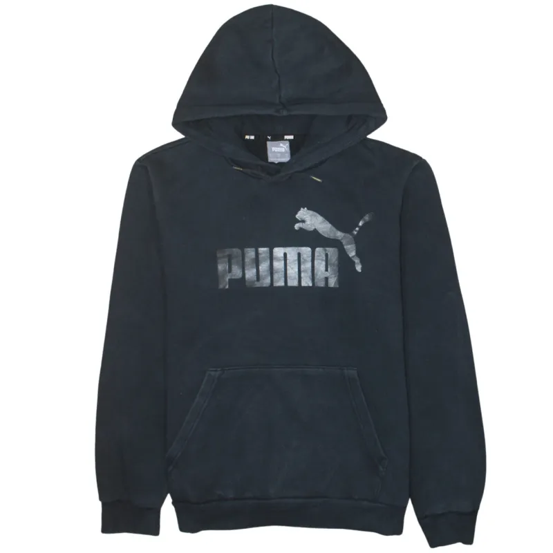 Puma 90's Spellout Pullover Hoodie Small Black sold by Vintage Club