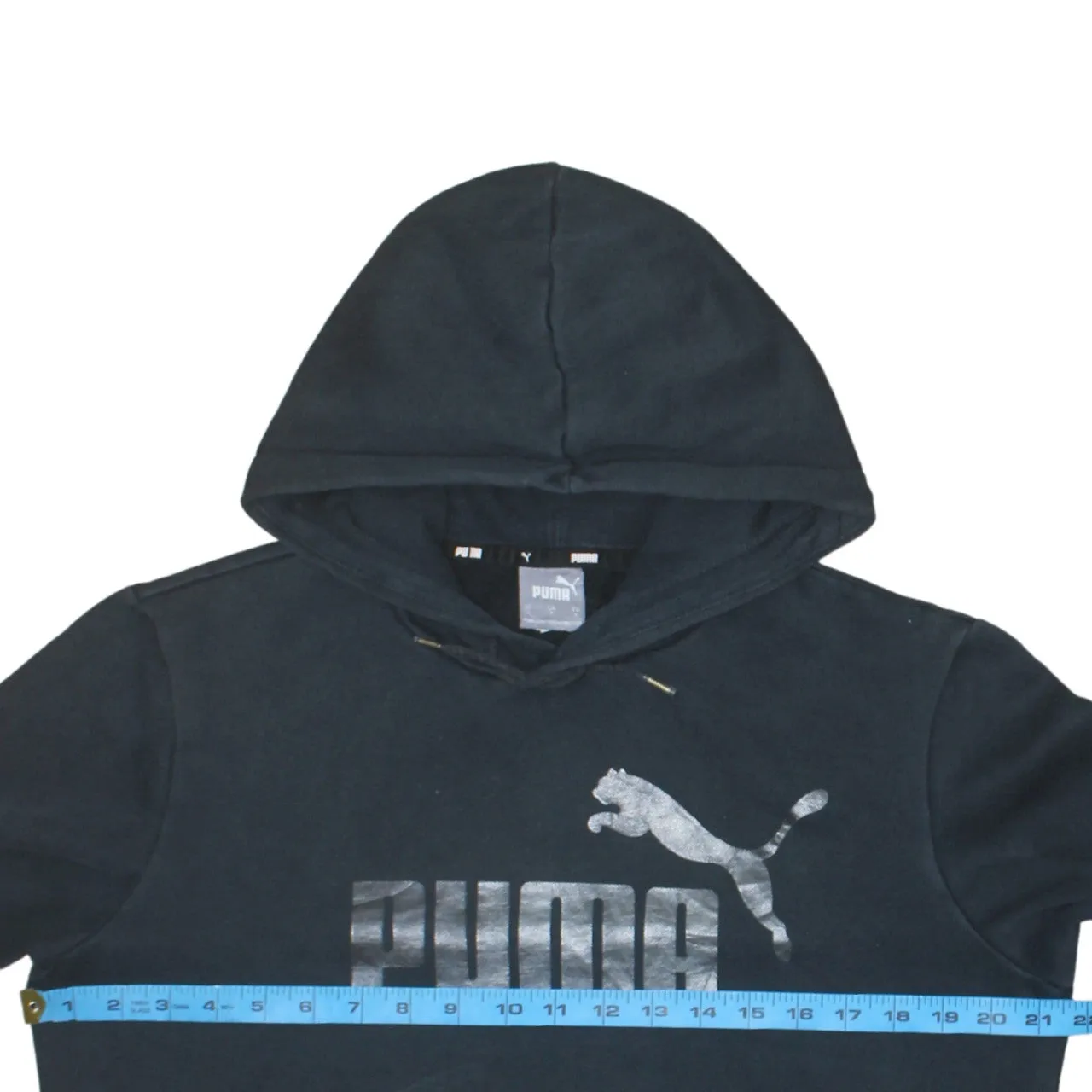 Puma 90's Spellout Pullover Hoodie Small Black sold by Vintage Club product image thumbnail 5