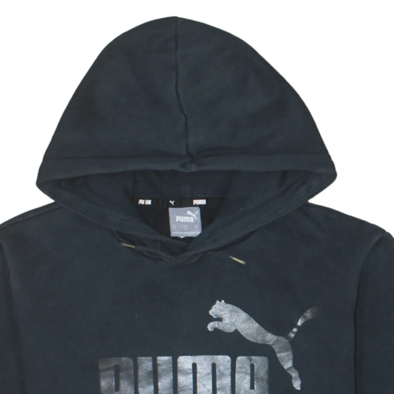 Puma 90's Spellout Pullover Hoodie Small Black sold by Vintage Club product image thumbnail 3