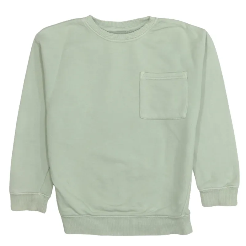Zara 90's Plain Crew Neck Sweatshirt Small  Green sold by Vintage Club