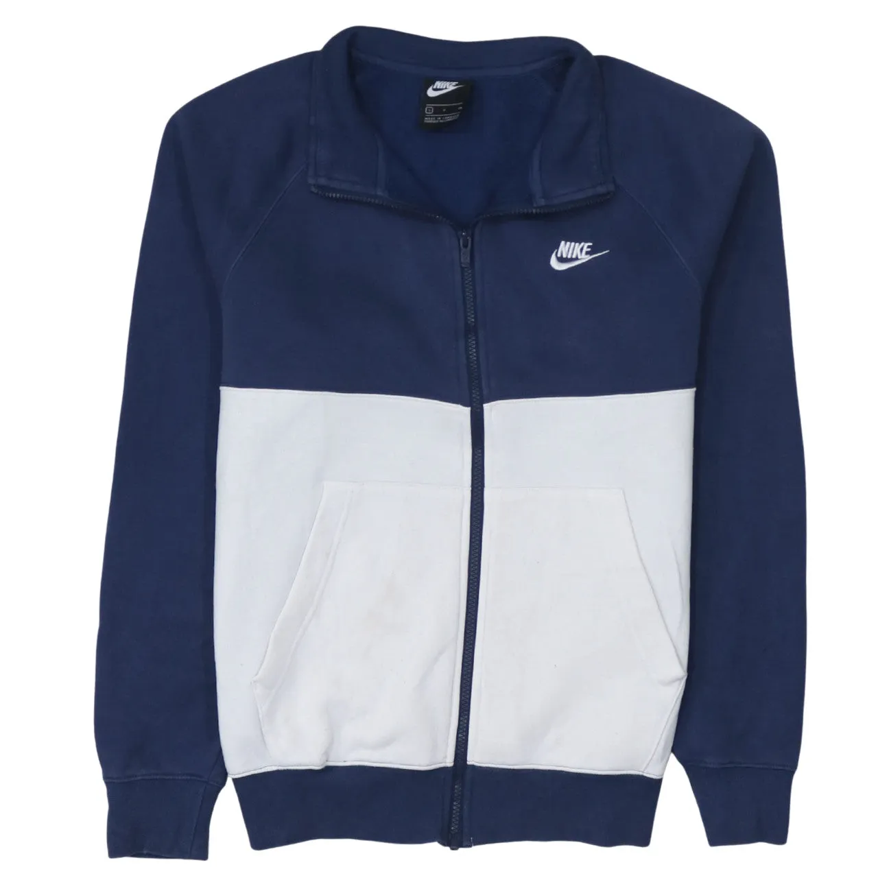 Nike 90's Swoosh Full Zip Up Sweatshirt Small Navy Blue sold by Vintage Club