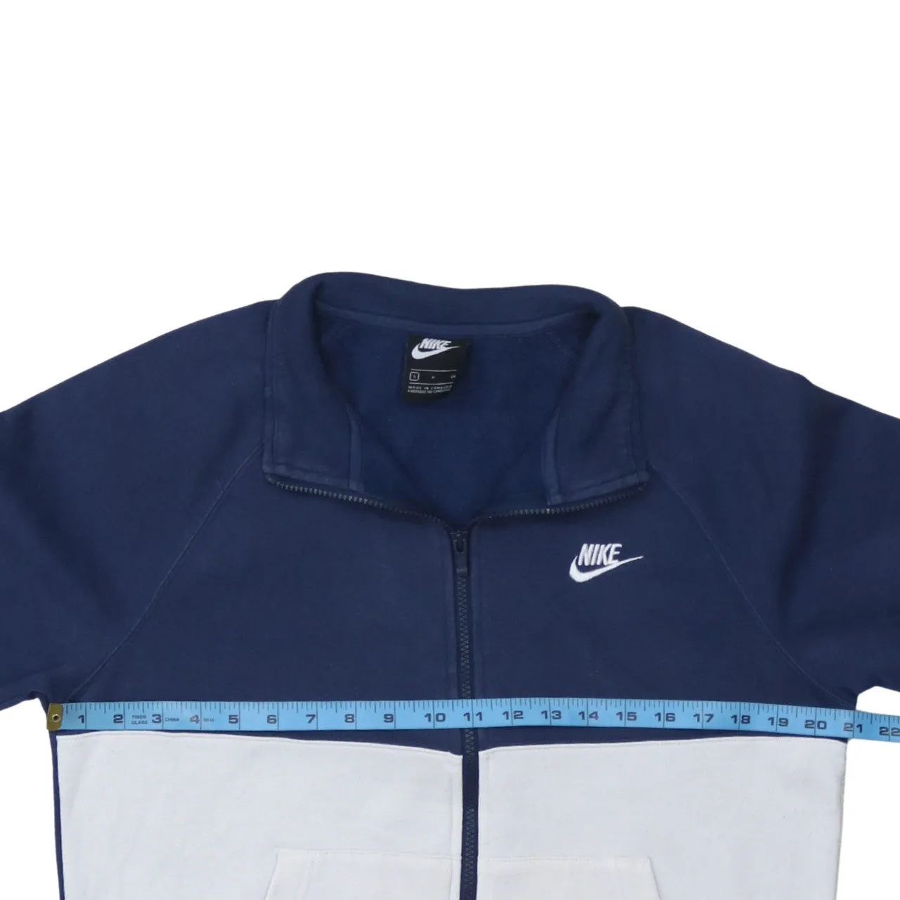 Nike 90's Swoosh Full Zip Up Sweatshirt Small Navy Blue sold by Vintage Club product image thumbnail 5