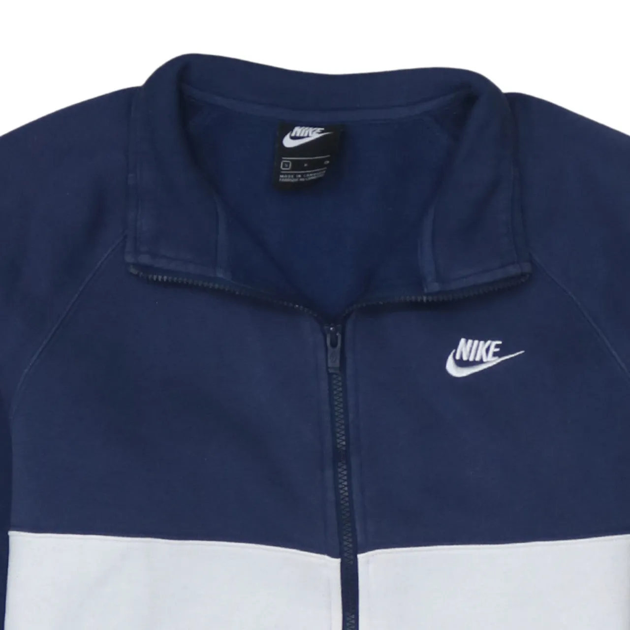 Nike 90's Swoosh Full Zip Up Sweatshirt Small Navy Blue sold by Vintage Club product image thumbnail 3