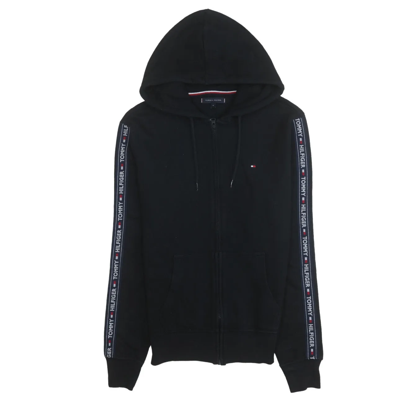 Tommy Hilfiger 90's Lightweight Full Zip Up Hoodie Medium Black sold by Vintage Club