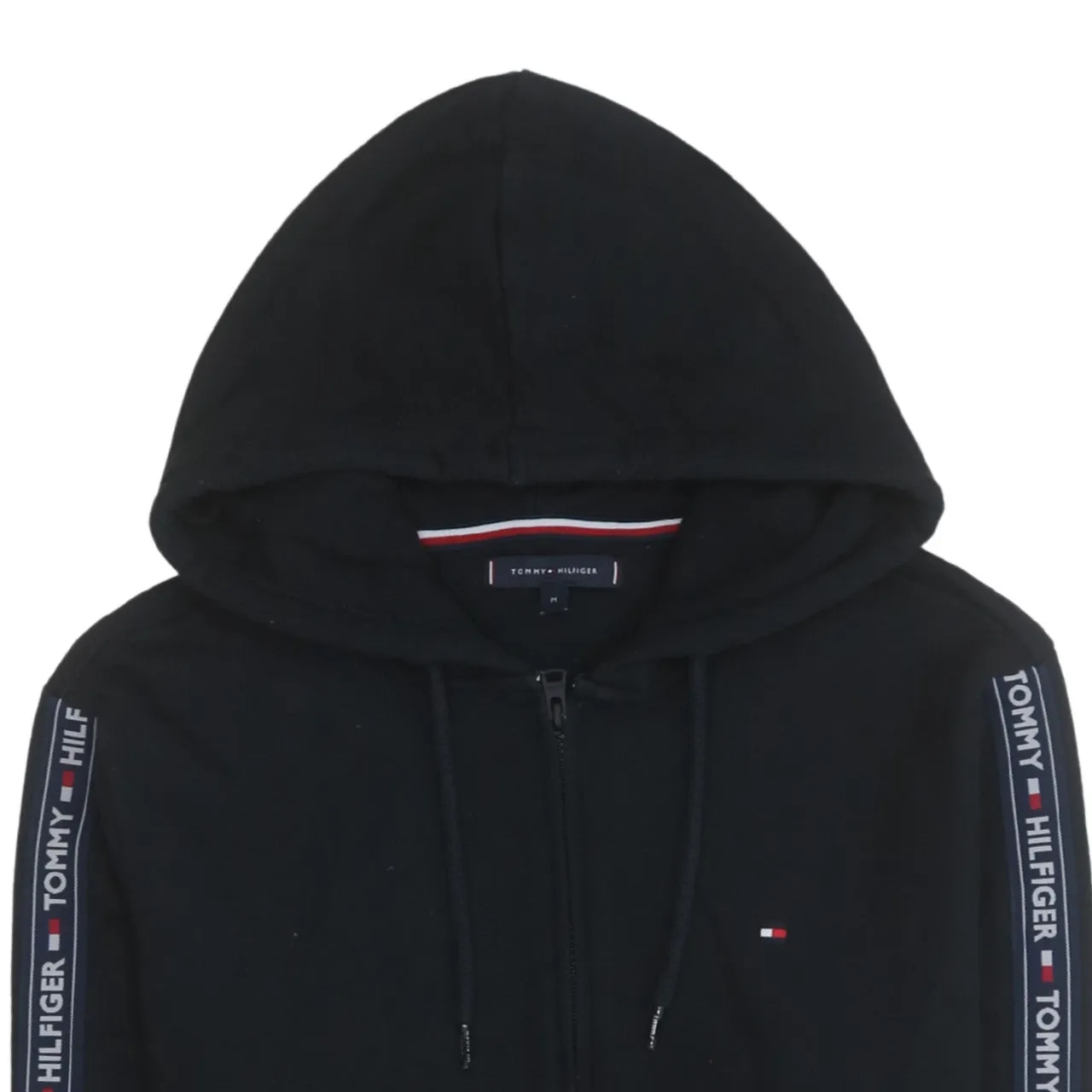 Tommy Hilfiger 90's Lightweight Full Zip Up Hoodie Medium Black sold by Vintage Club product image thumbnail 3
