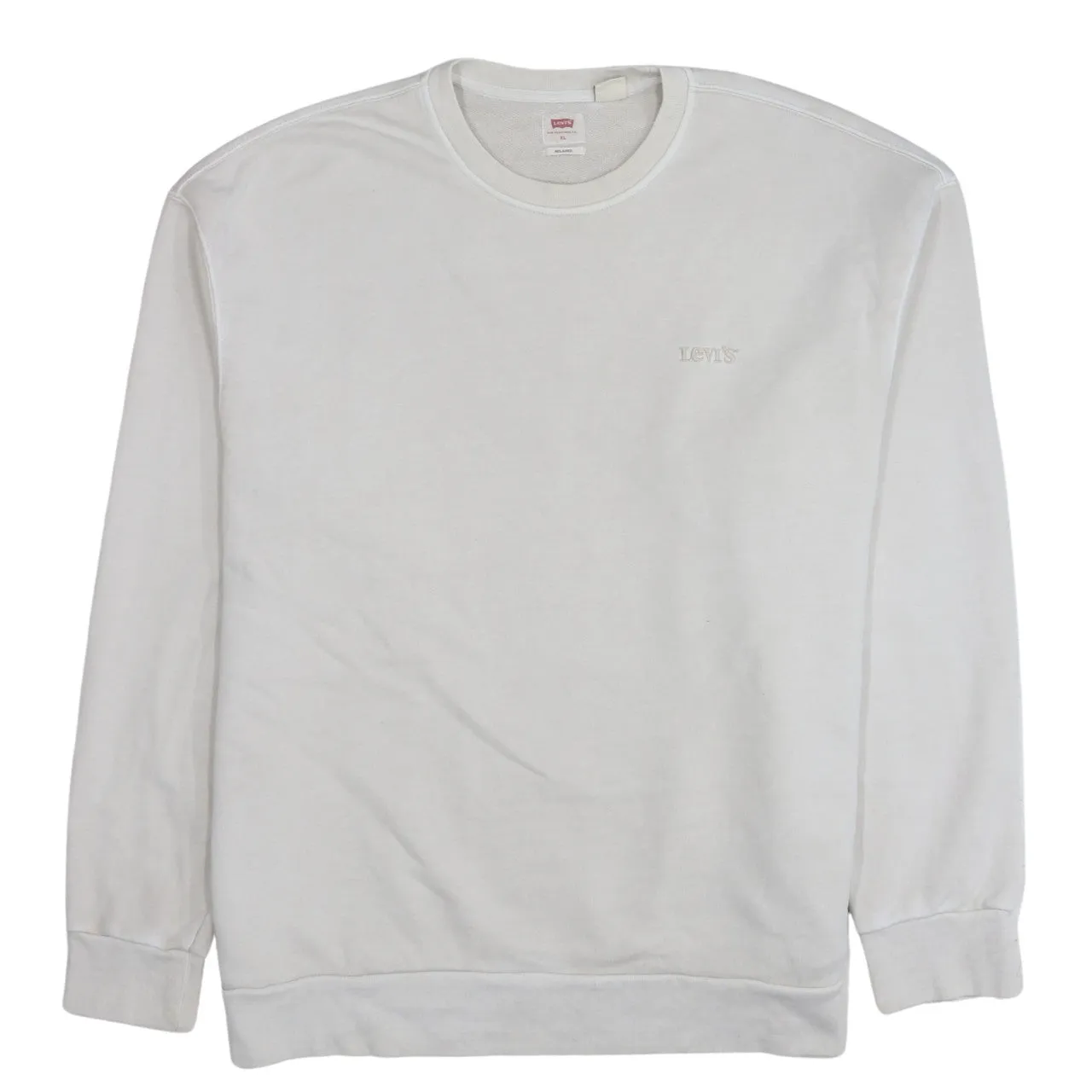 Levi's 90's Lightweight Crew Neck Sweatshirt XLarge Beige Cream sold by Vintage Club