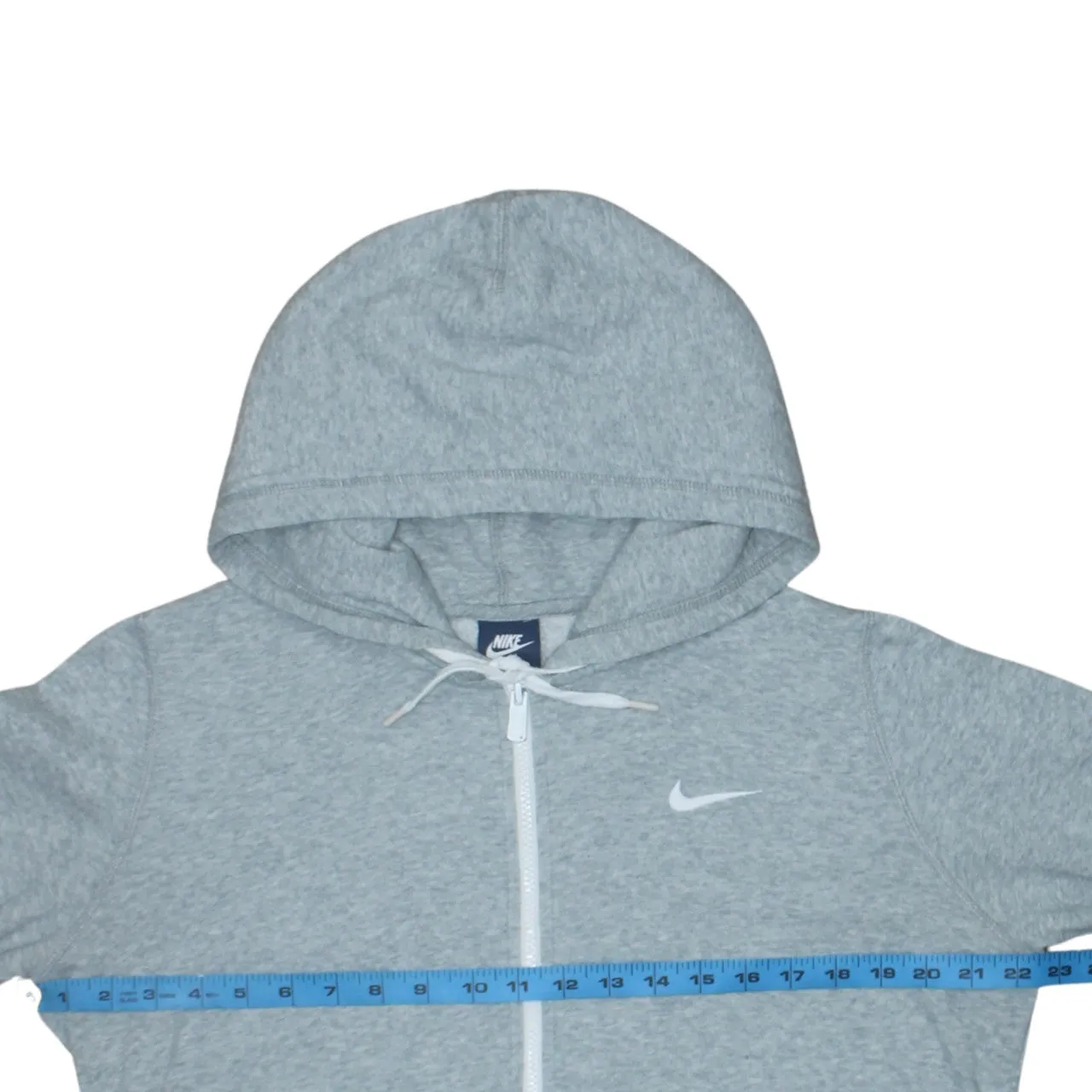 Nike 90's Swoosh Full Zip Up Hoodie Large Grey sold by Vintage Club product image thumbnail 5