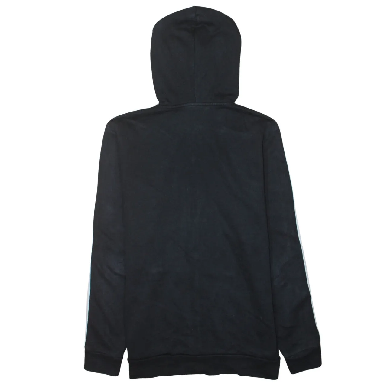 Adidas 90's Striped Sleeve Full Zip Up Hoodie Small Black sold by Vintage Club product image thumbnail 2