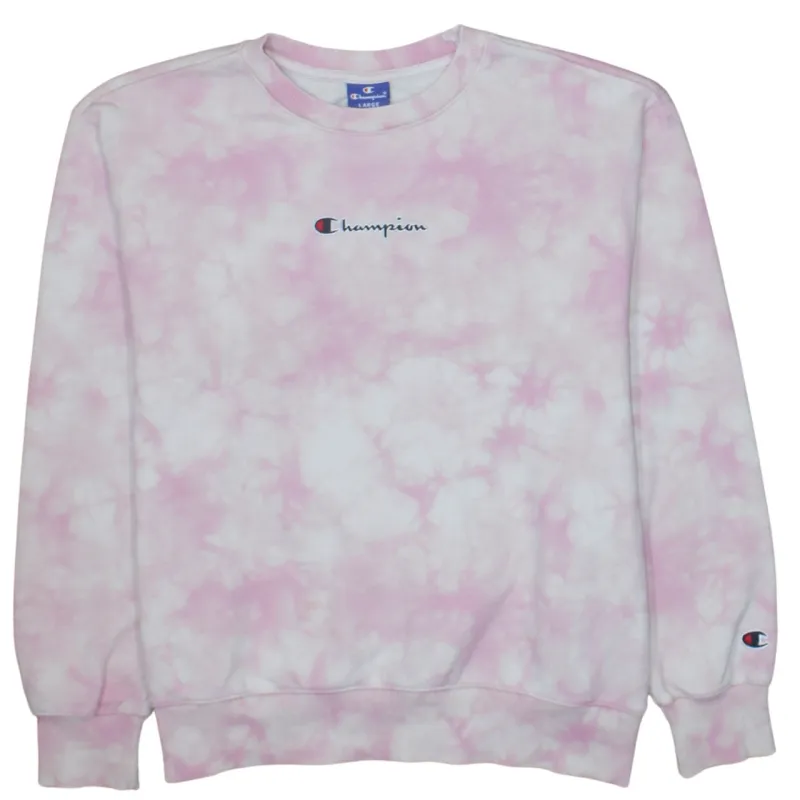 Champion 90's Lightweight Crew Neck Sweatshirt Large Pink made by Champion
