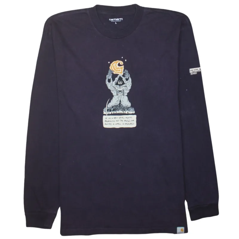 Carhartt 90's Lightweight Crew Neck Sweatshirt Large Purple made by Carhartt