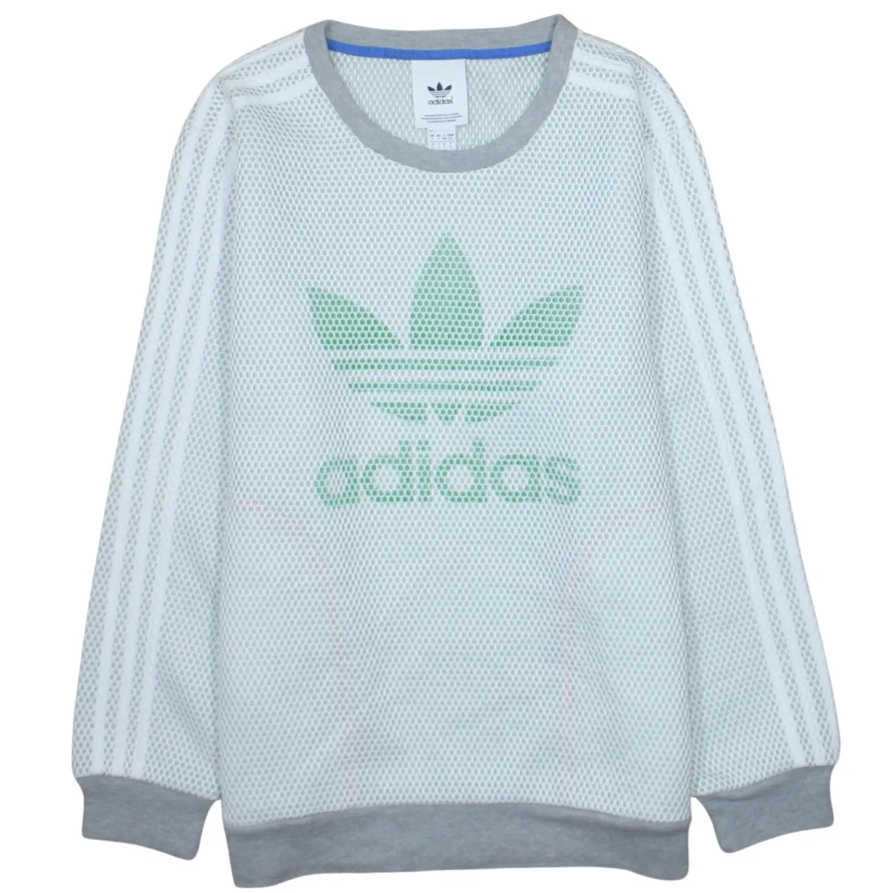 Adidas 90's Spellout Crew Neck Sweatshirt Large Grey sold by Vintage Club