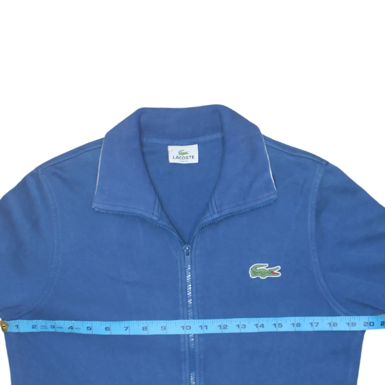 Lacoste 90's Lightweight Full Zip Up Sweatshirt Small Blue sold by Vintage Club product image thumbnail 5