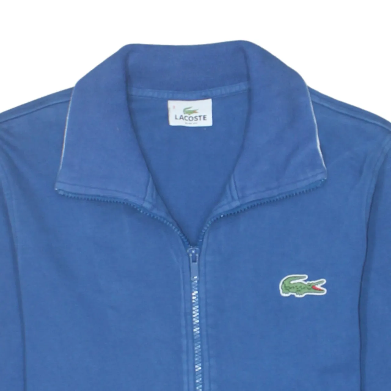 Lacoste 90's Lightweight Full Zip Up Sweatshirt Small Blue sold by Vintage Club product image thumbnail 3