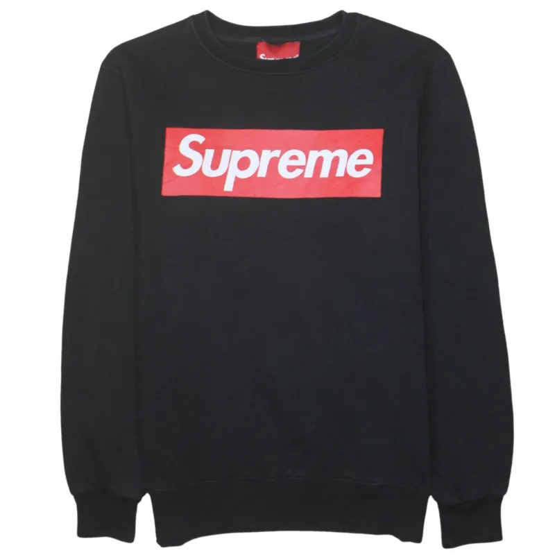 Supreme 90's Spellout Crew Neck Sweatshirt Small Black made by Supreme