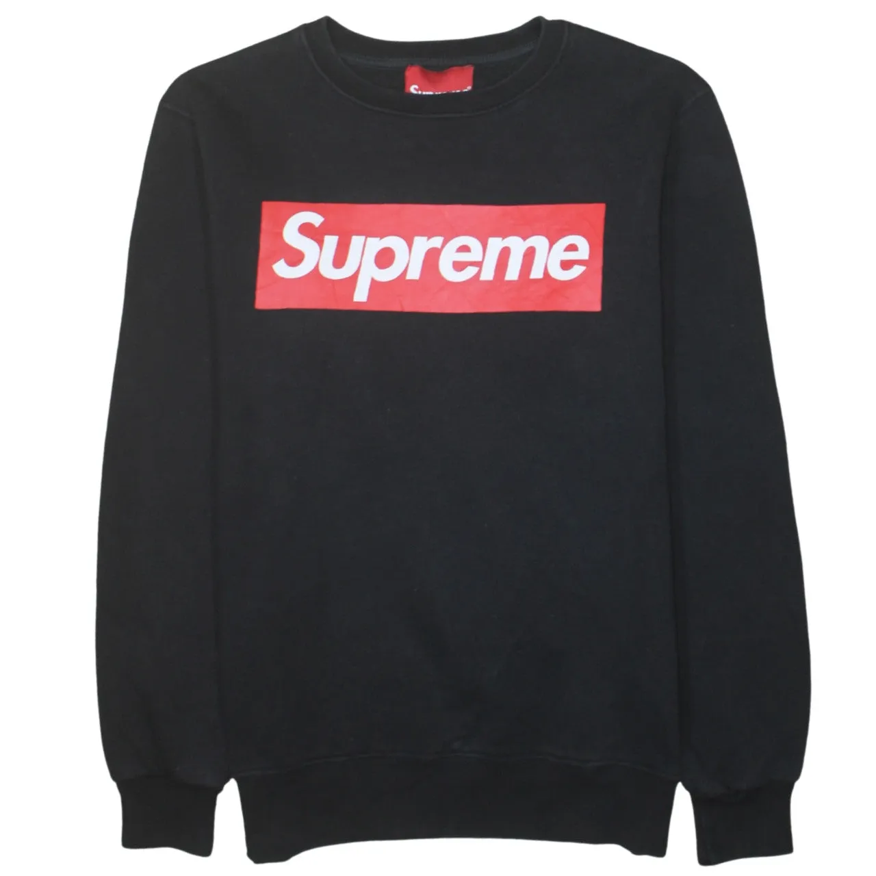 Supreme 90's Spellout Crew Neck Sweatshirt Small Black sold by Vintage Club