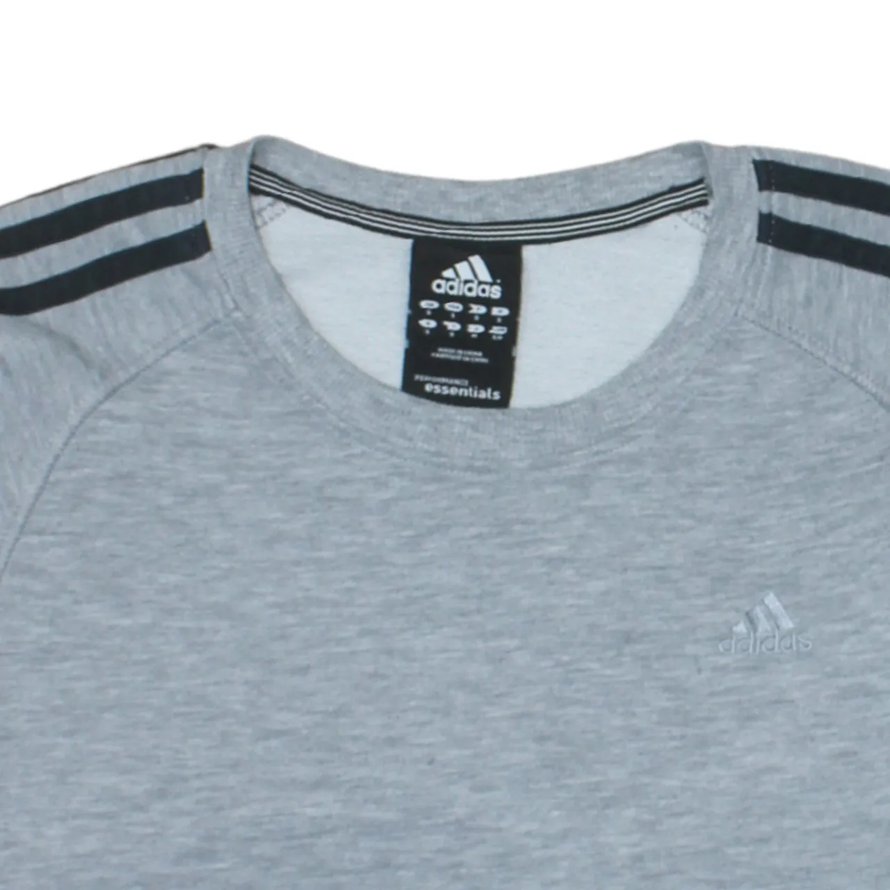 Adidas 90's Striped Sleeve Crew Neck Sweatshirt Small Grey sold by Vintage Club product image thumbnail 3