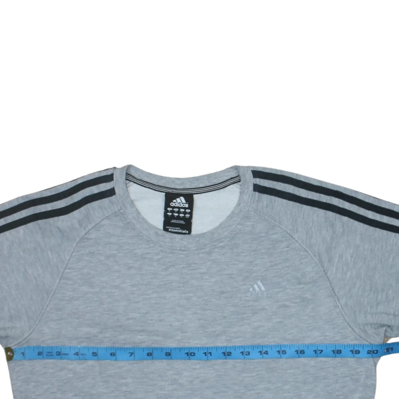 Adidas 90's Striped Sleeve Crew Neck Sweatshirt Small Grey sold by Vintage Club product image thumbnail 5