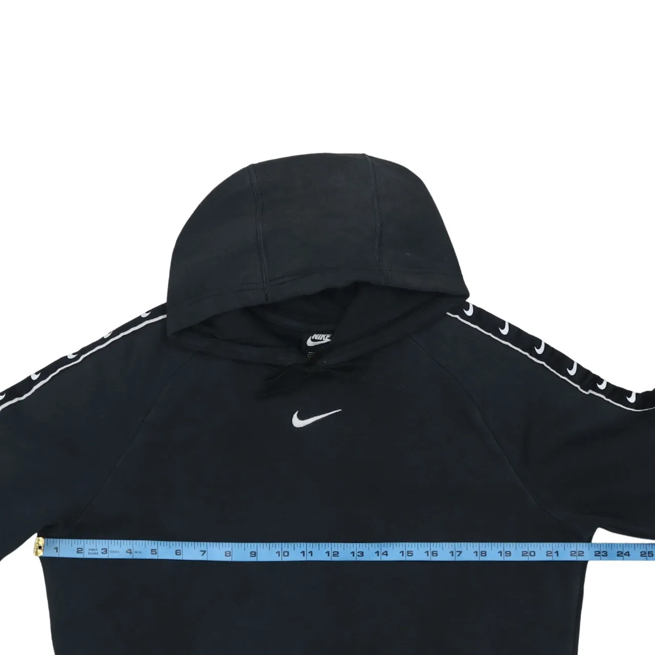 Nike 90's Center Middle Swoosh Pullover Hoodie Medium Black sold by Vintage Club product image thumbnail 5