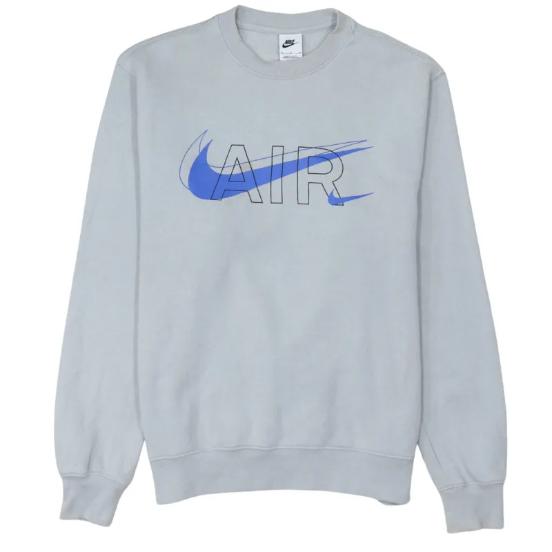 Nike 90's Center Middle Swoosh Crew Neck Sweatshirt Medium Grey sold by Vintage Club