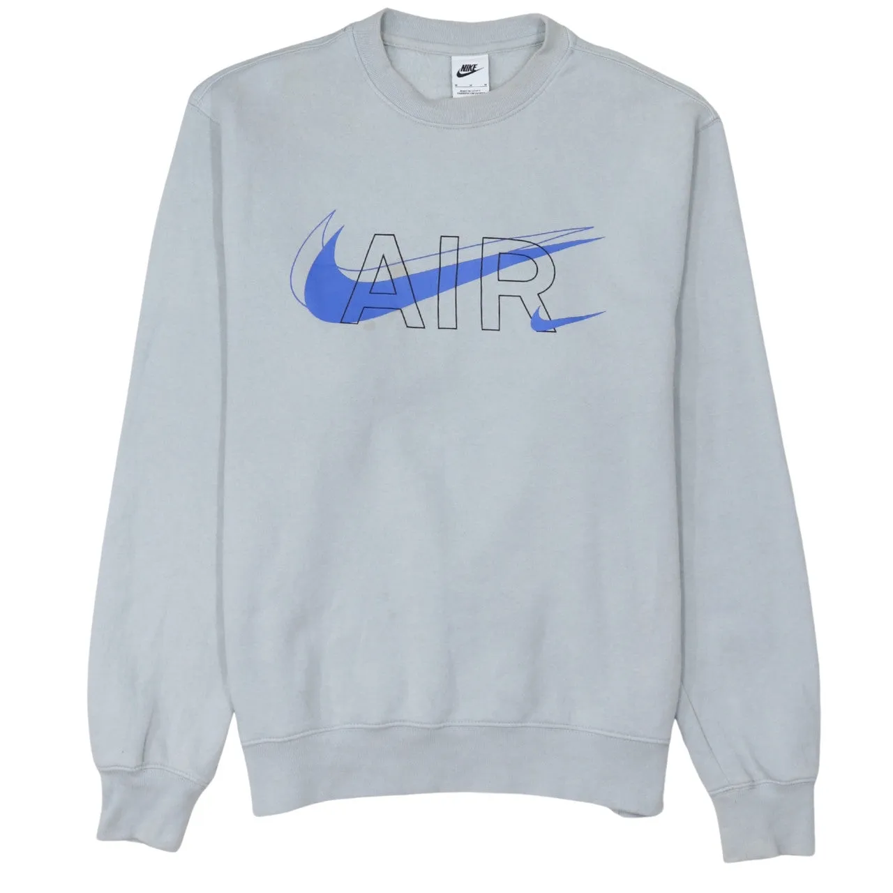 Nike 90's Center Middle Swoosh Crew Neck Sweatshirt Medium Grey sold by Vintage Club