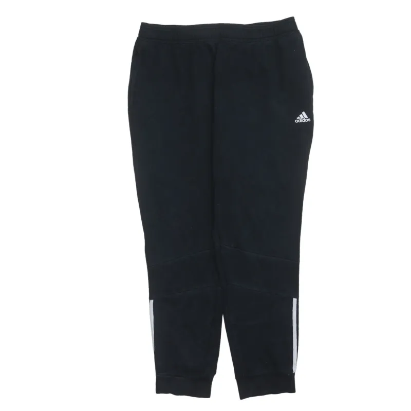 Adidas 90's Elasticated Waistband Drawstrings Casual Joggers / Sweatpants XLarge Black sold by Vintage Club