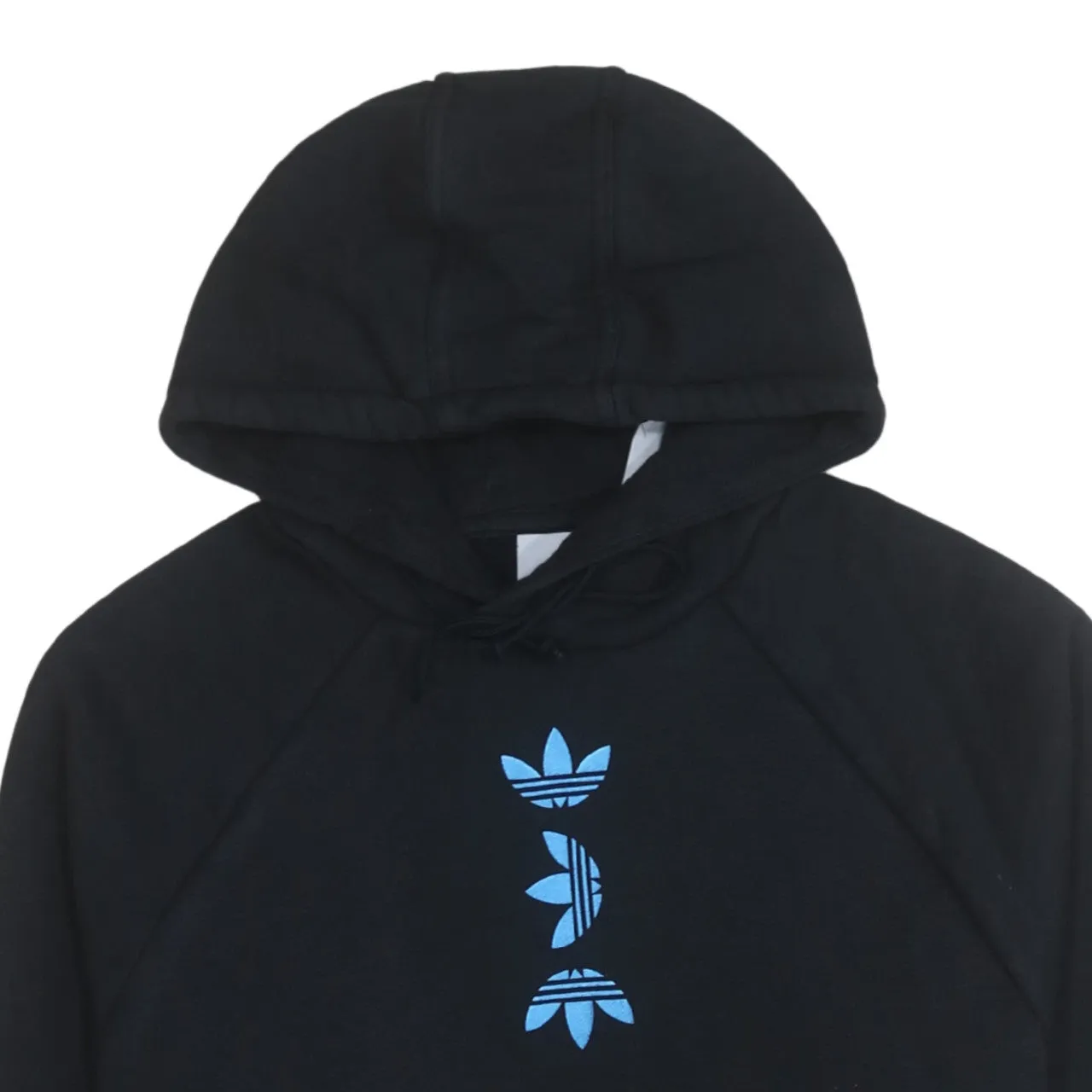 Adidas 90's Drawstring Pockets Pullover Hoodie Small Black sold by Vintage Club product image thumbnail 3