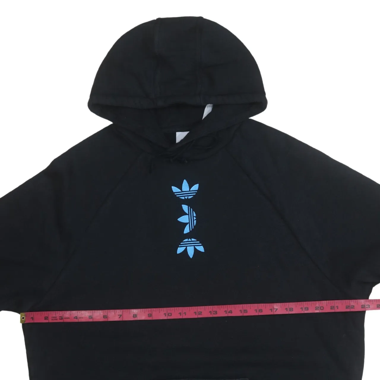 Adidas 90's Drawstring Pockets Pullover Hoodie Small Black sold by Vintage Club product image thumbnail 5
