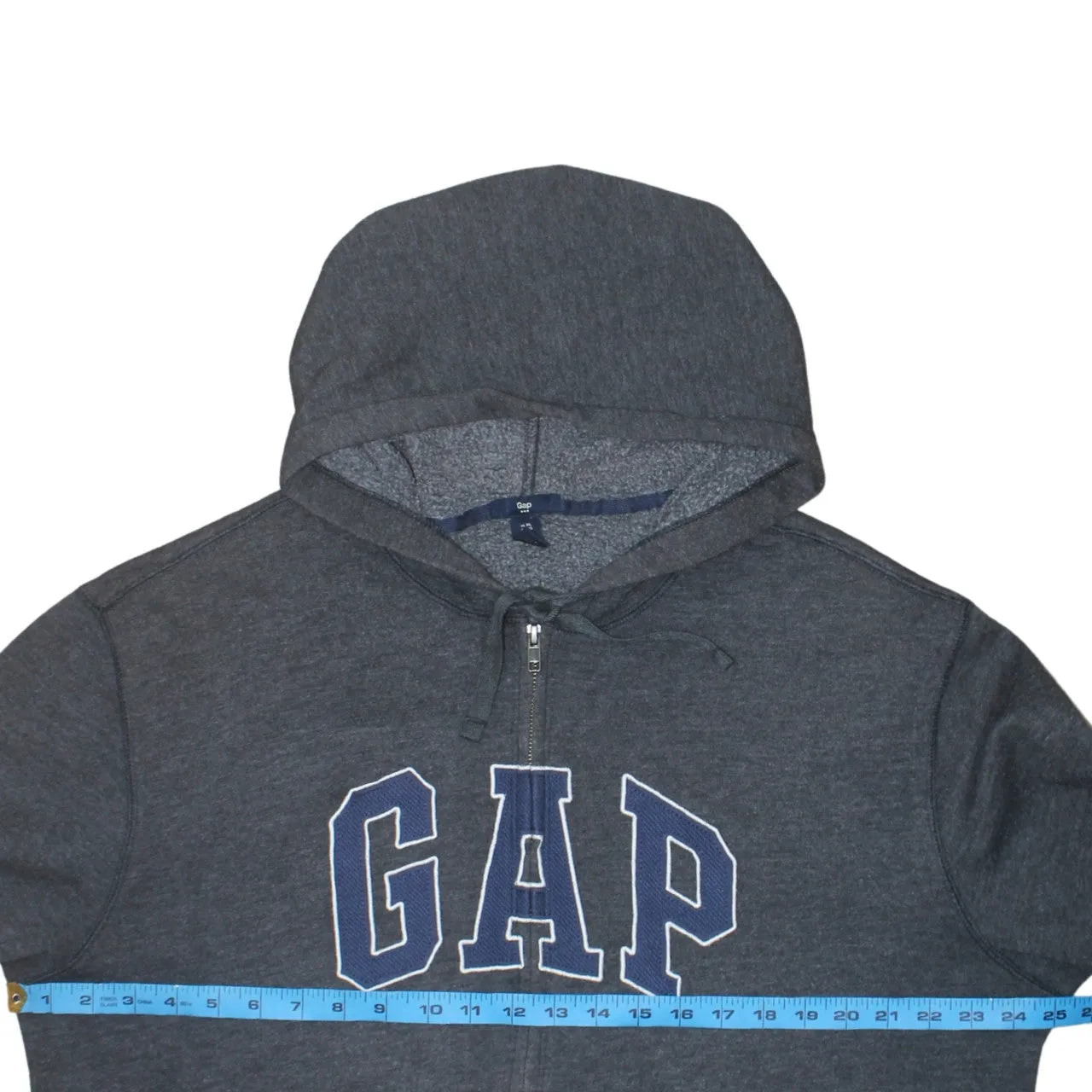 Gap 90's Spellout Full Zip Up Hoodie XLarge Grey sold by Vintage Club product image thumbnail 5