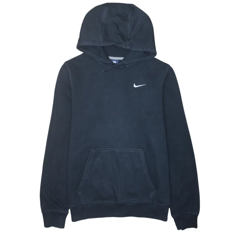 Nike 90's Swoosh Pullover Hoodie Small Navy Blue sold by Vintage Club