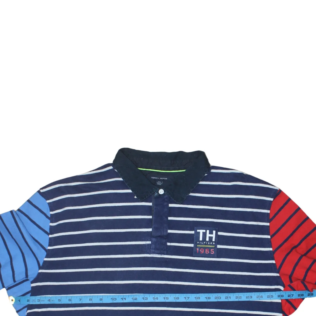 Tommy Hilfiger 90's Long Sleeve Quarter Button Polo Shirt XXXLarge (3XL) Navy Blue sold by Vintage Club product image thumbnail 5