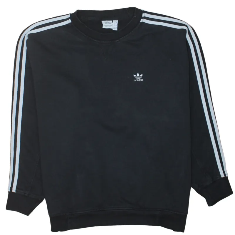 Adidas 90's Striped Sleeve Crew Neck Sweatshirt XXXLarge Black sold by Vintage Club